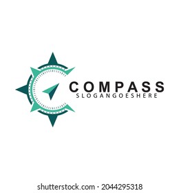 Compass logo design template vector. Modern concept for travel, adventure, tourism, business, search