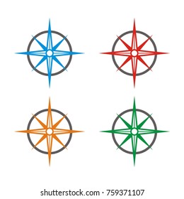 Compass logo design template vector