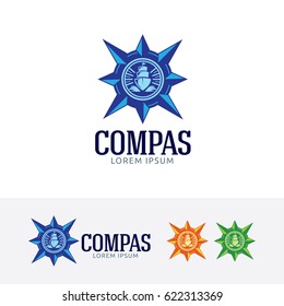 Compass logo design. Travel agency, Adventure and Journey logo concept. Vector logo template