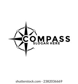 compass logo design vector, creative idea compass or navigation logo icon template