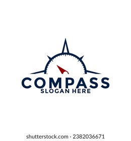 compass logo design vector, creative idea compass or navigation logo icon template