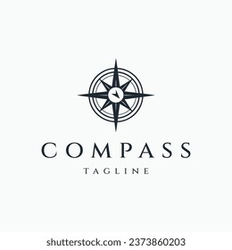 Compass logo design vector illustration