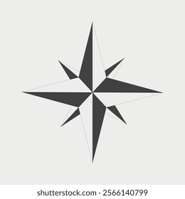 Compass Logo Design. Vector Illustration.