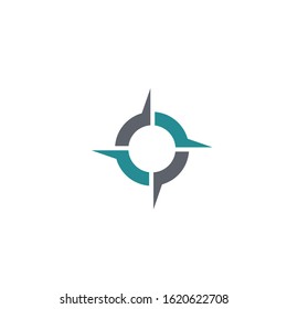 compass logo design vector template