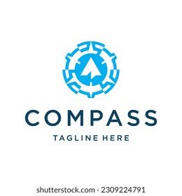 compass logo design vector template