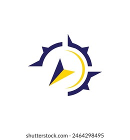 Compass logo design vector template