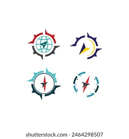 Compass Logo Design Vektorgrafik Vorlage