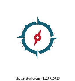 Compass logo direction vacation point compass arrow vector design template