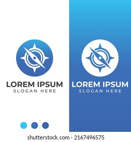 Compass logo, directional guide or pandom.Compass logo vector icon.