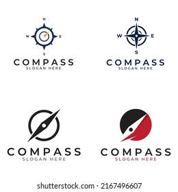 Compass logo, directional guide or pandom.Compass logo vector icon.