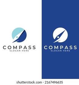Compass logo, directional guide or pandom.Compass logo vector icon.