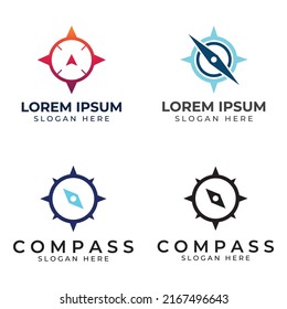 Compass logo, directional guide or pandom.Compass logo vector icon.