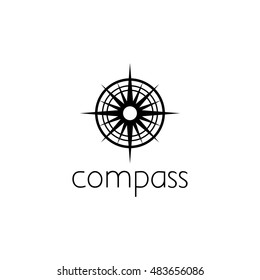 compass logo graphic design concept. Editable compass element, can be used as logotype, icon, template in web and print 