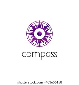 compass logo graphic design concept. Editable compass element, can be used as logotype, icon, template in web and print 