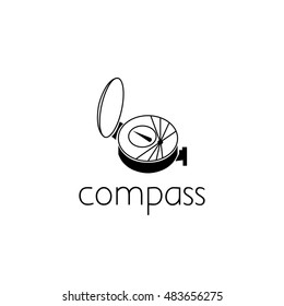 compass logo graphic design concept. Editable compass element, can be used as logotype, icon, template in web and print 