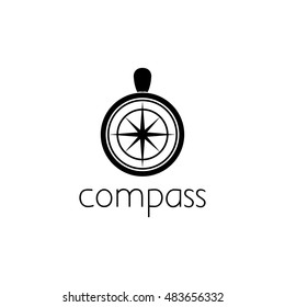 compass logo graphic design concept. Editable compass element, can be used as logotype, icon, template in web and print 