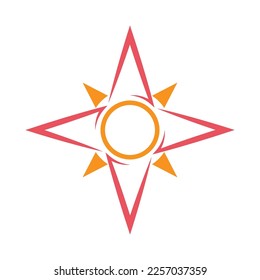 Compass logo icon design illustration