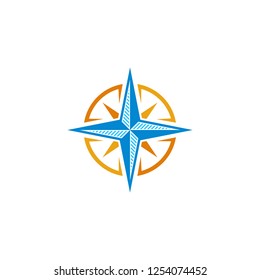 Compass logo icon design template vector illustration