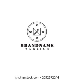 compass logo icon design template black modern isolated vector