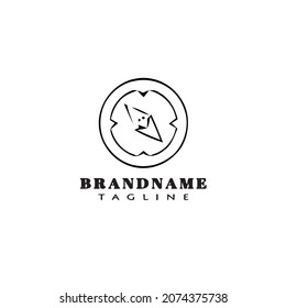 Layoutbild für kompaktes Logo Schwarz, moderne einzelne Vektorgrafik