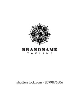 compass logo icon design template black modern isolated vector illustration
