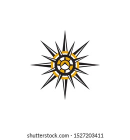 Compass logo icon design vector template