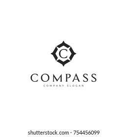 Compass Logo, Icon, Elegant