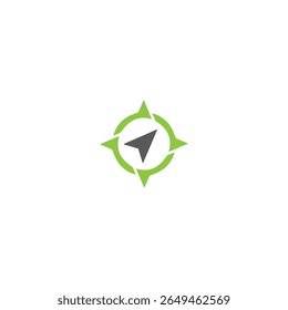 Compass logo icon flat vector design