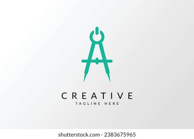 Compass logo, Compass icon illustration