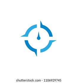 Compass logo icon isolated on white background