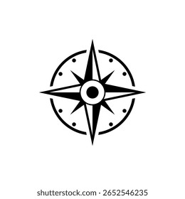 Compass logo icon isolated on white background