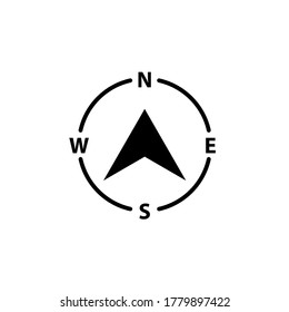 Layoutlogo-Symbol Nordvektorpfeile orientierender Kompasskarten-GPS-Navigator