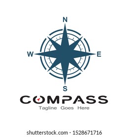 Compass logo, icon and symbol. illustration template design