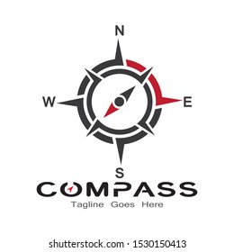Compass logo, icon and symbol. illustration design template