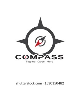 Compass logo, icon and symbol. illustration design template