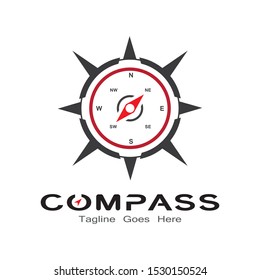 Compass logo, icon and symbol. illustration design template