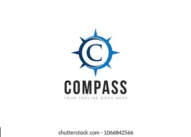 compass logo, icon, symbol, ilustration design template