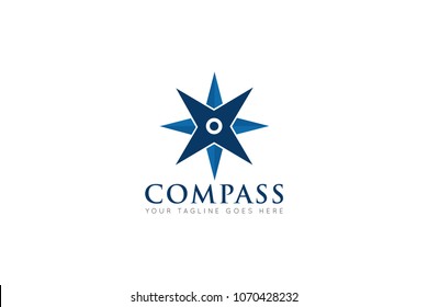 compass logo, icon and symbol. ilustration design template