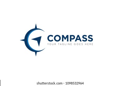 compass logo, icon, symbol, ilustration design template