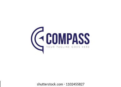 compass logo, icon, symbol, ilustration design template