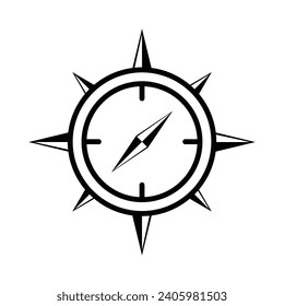 compass logo icon with transparent background