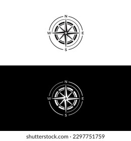 Compass Logo, Compass icon vector. 