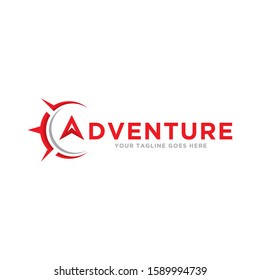 Compass logo icon vector. Compass adventure logo illustration. Simple design on white background.