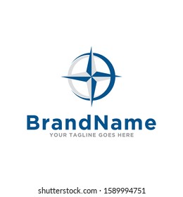Compass logo icon vector. Compass adventure logo illustration. Simple design on white background.
