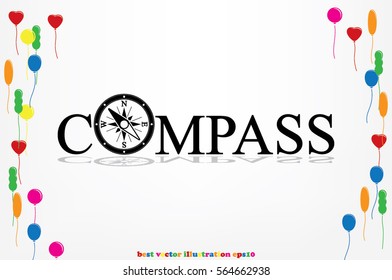 COMPASS logo icon vector illustration eps10.