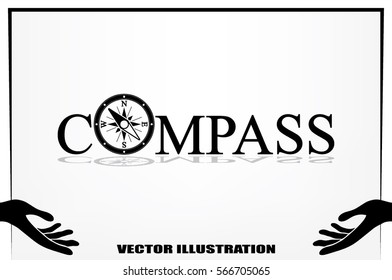 COMPASS logo icon vector illustration.