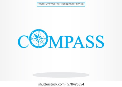 COMPASS logo icon vector illustration.