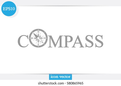 COMPASS logo icon vector illustration.