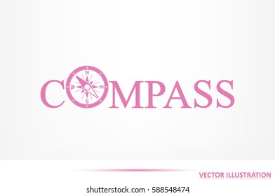 COMPASS logo icon vector illustration eps10.