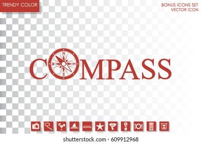 COMPASS logo icon vector illustration eps10.